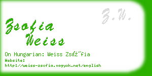 zsofia weiss business card